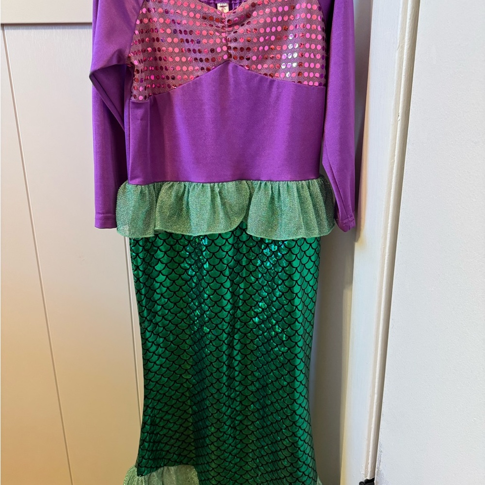 Purple and Green Mermaid Kids Costume